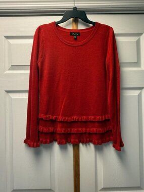NWOT - Melissa Paige Sweater with Ruffles - Sz S/P